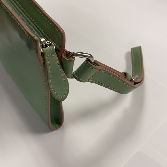 Lodis Large Lt Green Leather Wrist Clutch Wallet - Picture 6 of 13